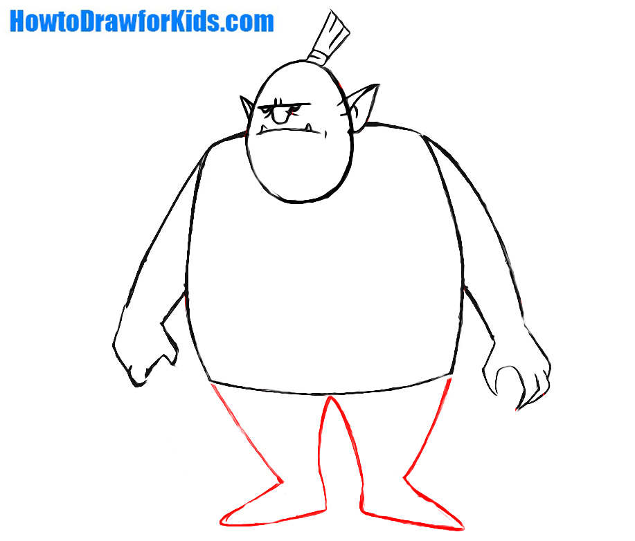 917x782 How To Draw An Orc For Kids Howtodrawforkids