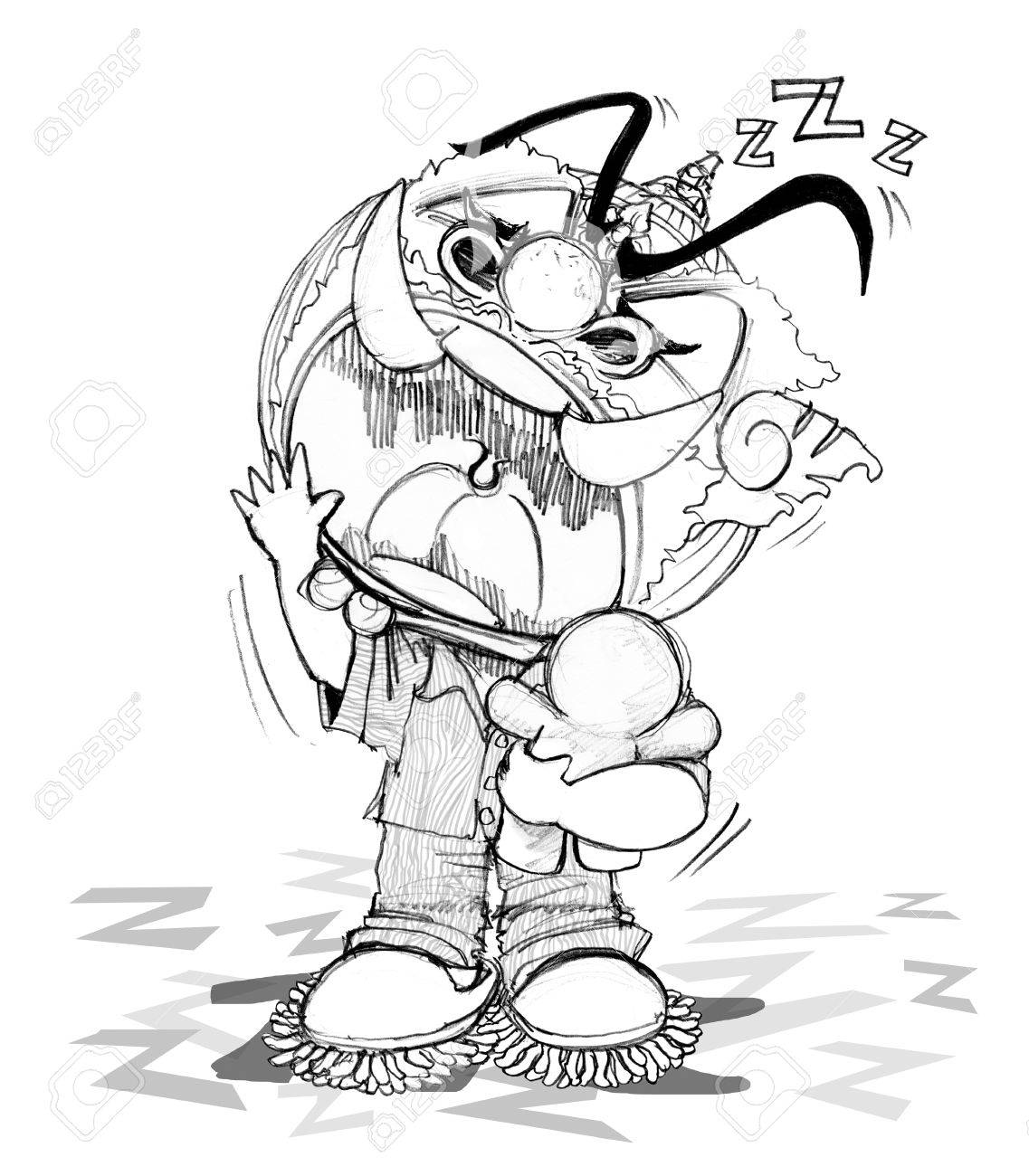 1137x1300 Thai Giant Yawn Mouth He Want Go To Sleep Cartoon Human Cute