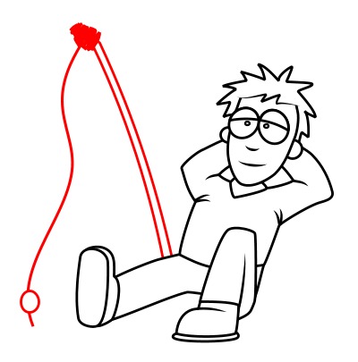 400x405 Drawing A Cartoon Fishing Character