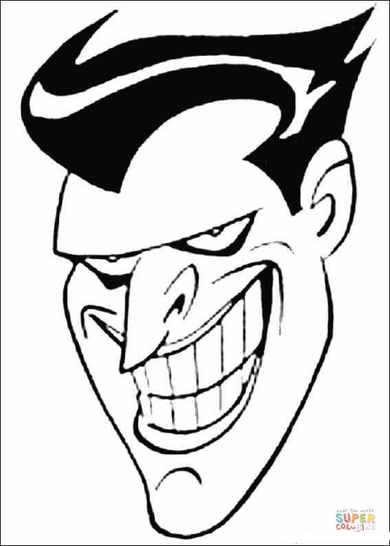 567x794 Face Of Joker Coloring Page Free Printable Coloring Pages