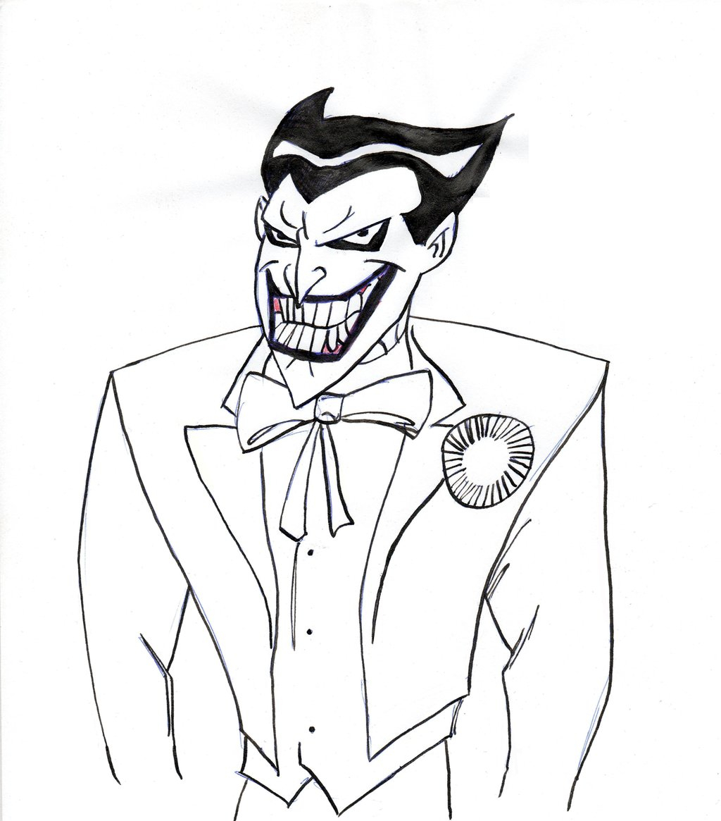 1024x1165 Joker Drawings Cartoon Joker In Black And Whitelonely29archer