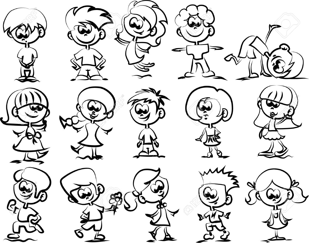 1300x1023 Cute Happy Cartoon Kids Royalty Free Cliparts, Vectors, And Stock