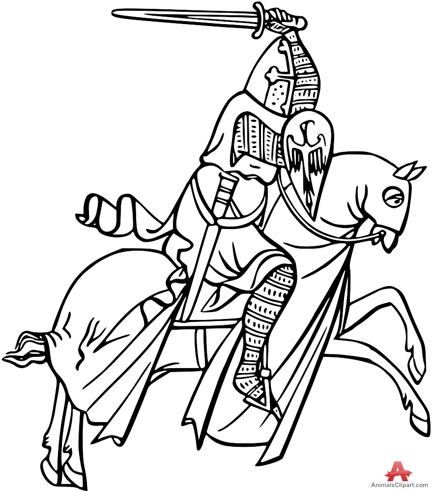 879x999 Knight Clipart Horse Drawing