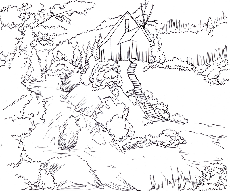 800x666 Make Digital Landscape Illustration For You Landscape Illustration