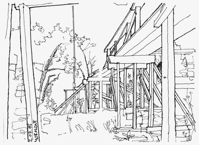 650x475 Cartoon Landscape Architecture Artwork, Hand Painted Scenes, Hand