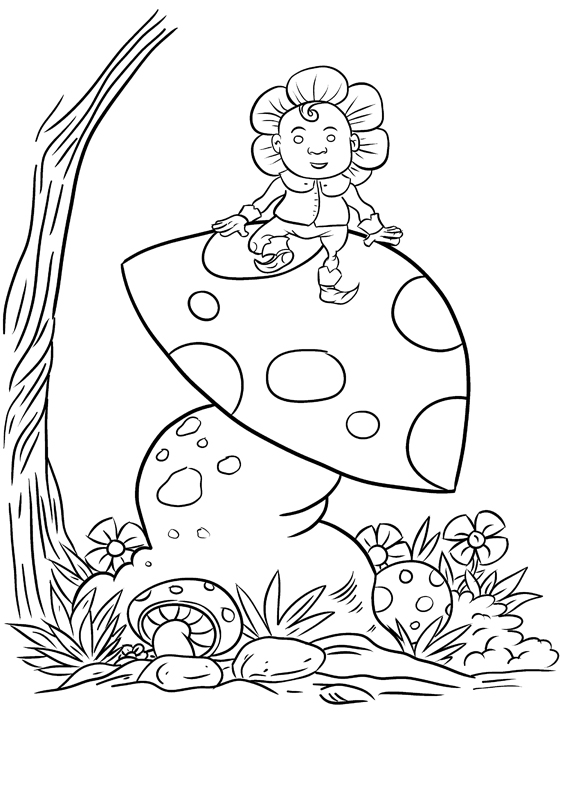 576x792 Flower Baby Line Drawing Palacio Illustration