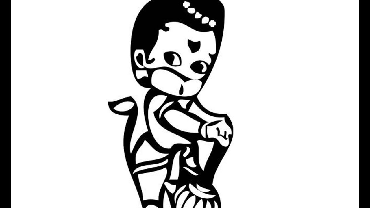 1280x720 How To Draw Bal Hanuman Cartoon Drawing Step By Step