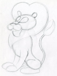 200x267 How To Draw Cartoon Lion In Few Easy Steps.