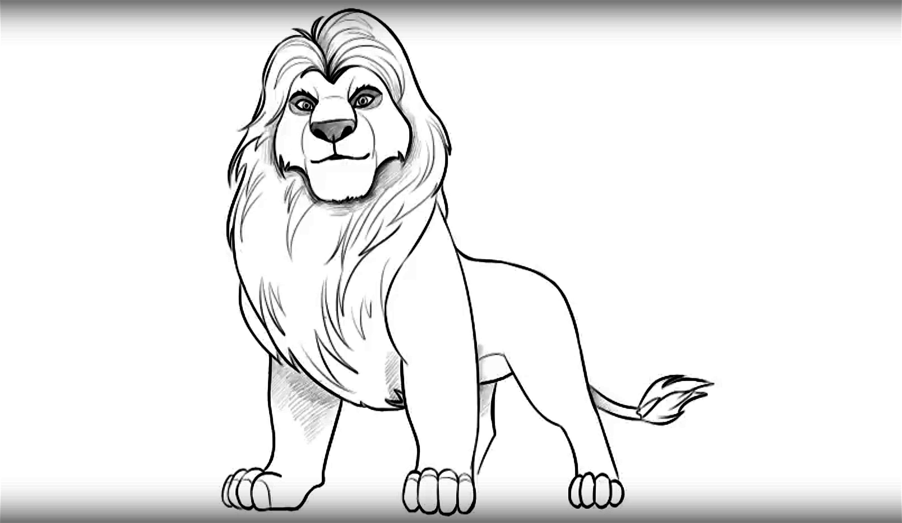 3166x1836 How To Draw Mufasa From Lion King
