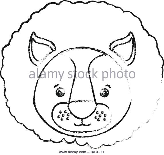 572x540 Cartoon Lion Animal Outline Vector Stock Photos Amp Cartoon Lion