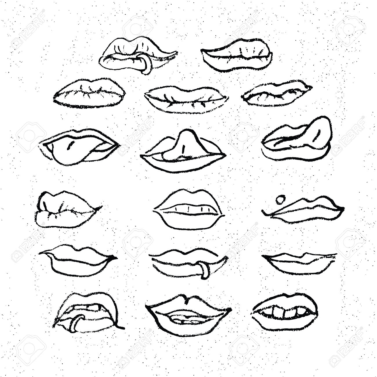1300x1300 Cartoon Mouth Drawing How To Draw Cartoon Lips