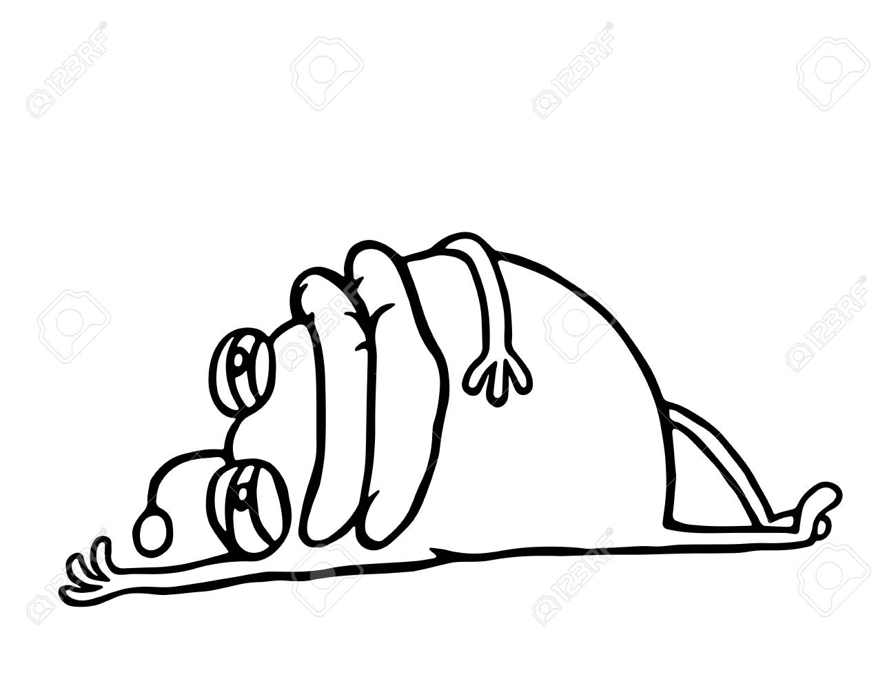 1300x1011 A Funny Monster Similar To A Potato With Large Lips And Feet