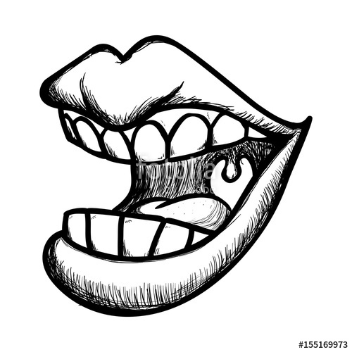 500x500 Mouth And Lips Cartoon Icon Vector Illustration Graphic Design