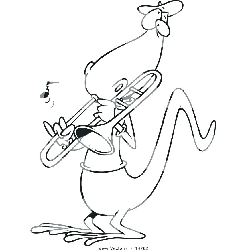 863x880 Good Tuba Coloring Page Print Instrument Sheets Pages Pretentious