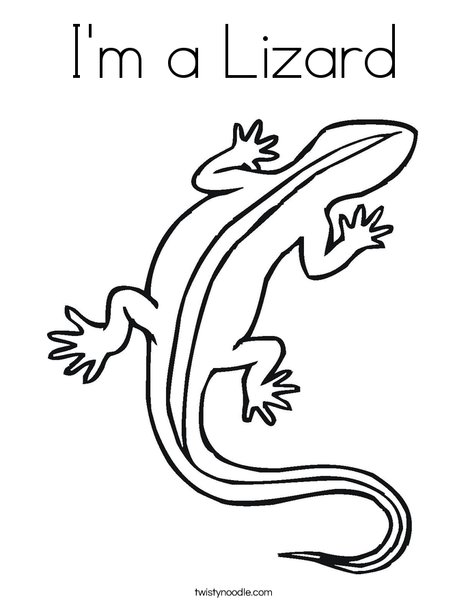 468x605 I'M A Lizard Coloring Page