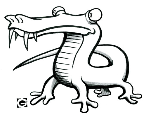500x400 Drawings Of Lizards Gooie Duck Two Lizards, One Bunny, This