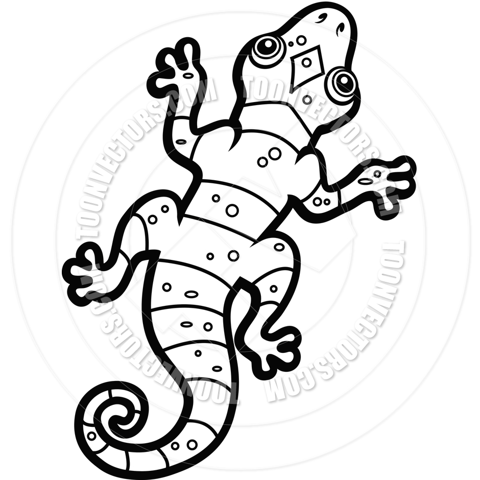 940x940 Cartoon Lizard (Black And White Line Art) By Cory Thoman Toon