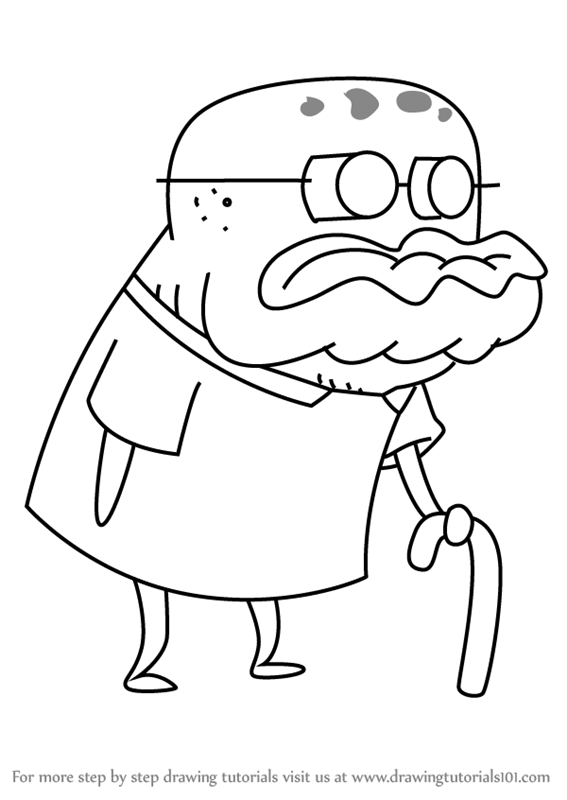 567x800 Learn How To Draw Old Man Jenkins From Spongebob Squarepants