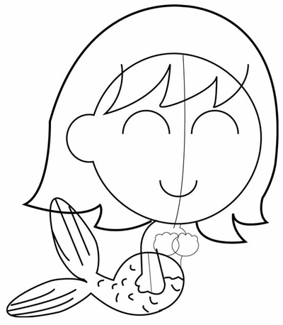 400x458 How To Draw Cartoon Mermaids With Easy Step By Step Drawing Lesson