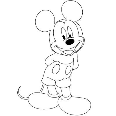 400x400 How To Draw Mickey Mouse 8 Steps