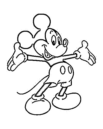 400x500 Mickey Mouse Cartoon Sketch