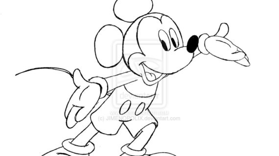 570x320 Mickey Mouse Drawing Images Cartoon Drawing Mickey Mouse