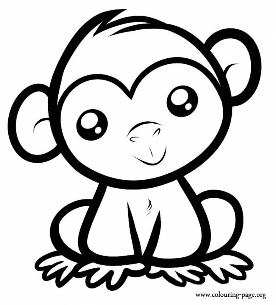 927x1024 Cartoon Monkey Drawing Cute Drawings Of Monkeys How To Draw