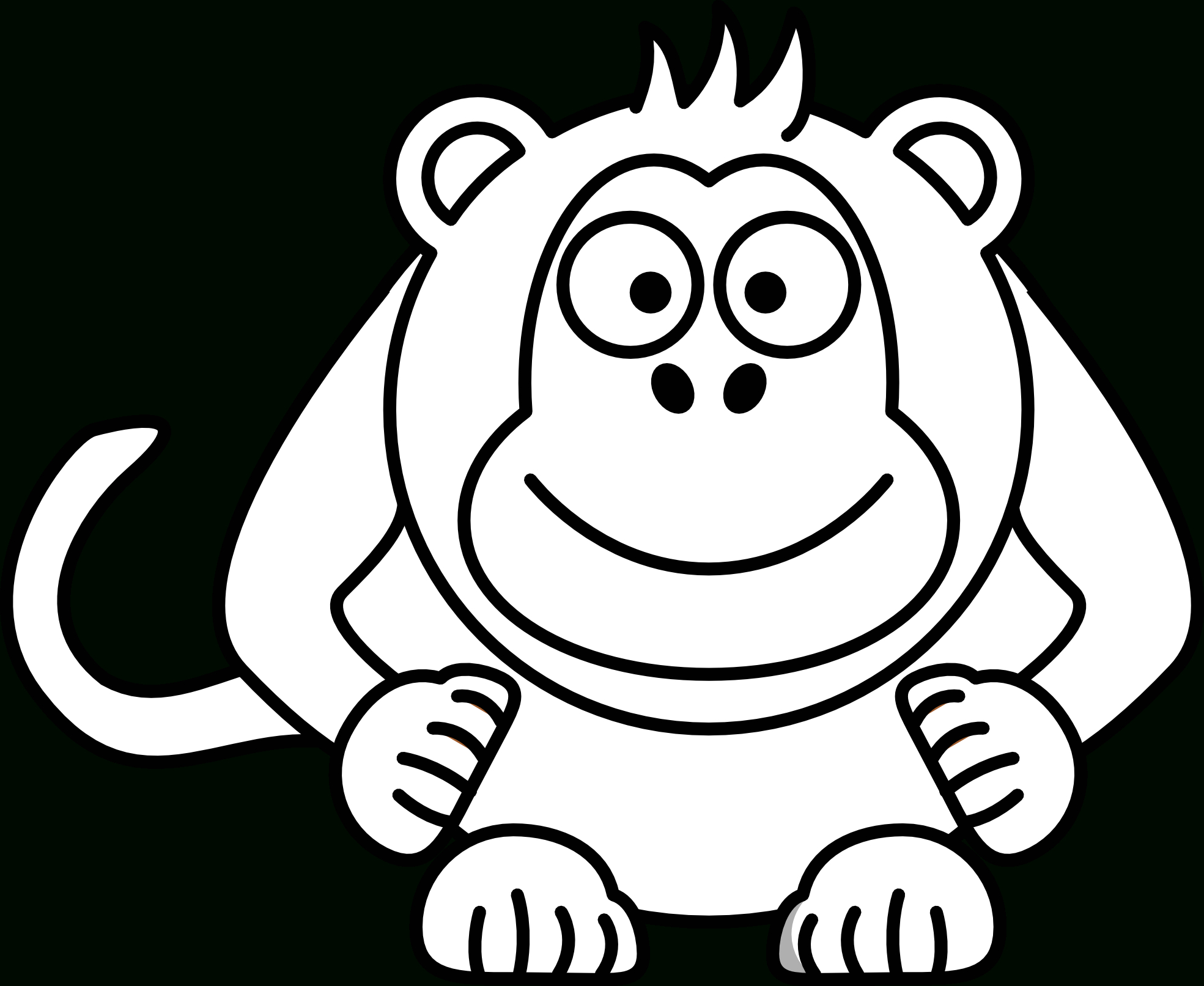 1969x1613 Cartoon Monkey Drawings