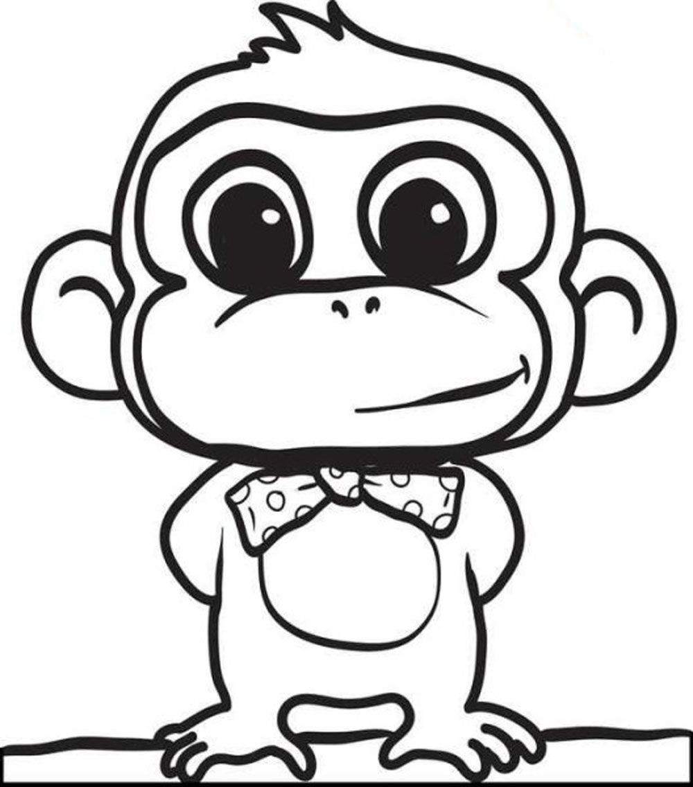 1000x1136 Popular Pictures Of Monkeys To Color Gallery