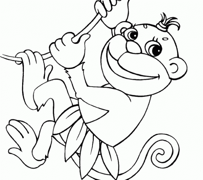 678x600 Cartoon For Painting Coloring Pages Cartoon Monkey Coloring Pages
