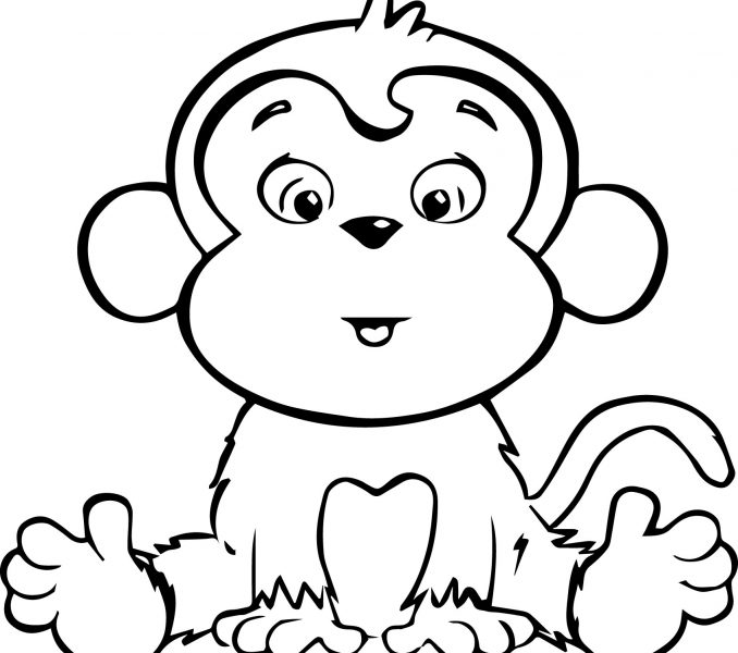 678x600 Cartoon Monkey Coloring Pages Kids Coloring