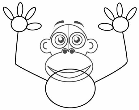 450x356 How To Draw Cartoon Monkeys With Easy Step By Step Drawing