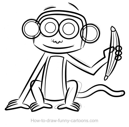 450x442 Monkey Drawings (Sketching + Vector)