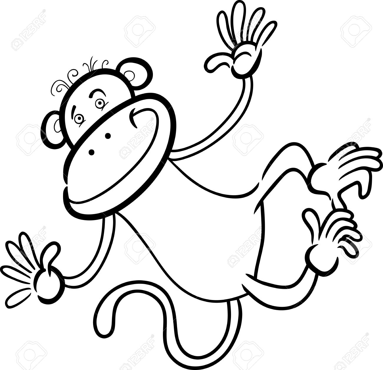 1300x1253 Baby Monkey Cartoon Drawings