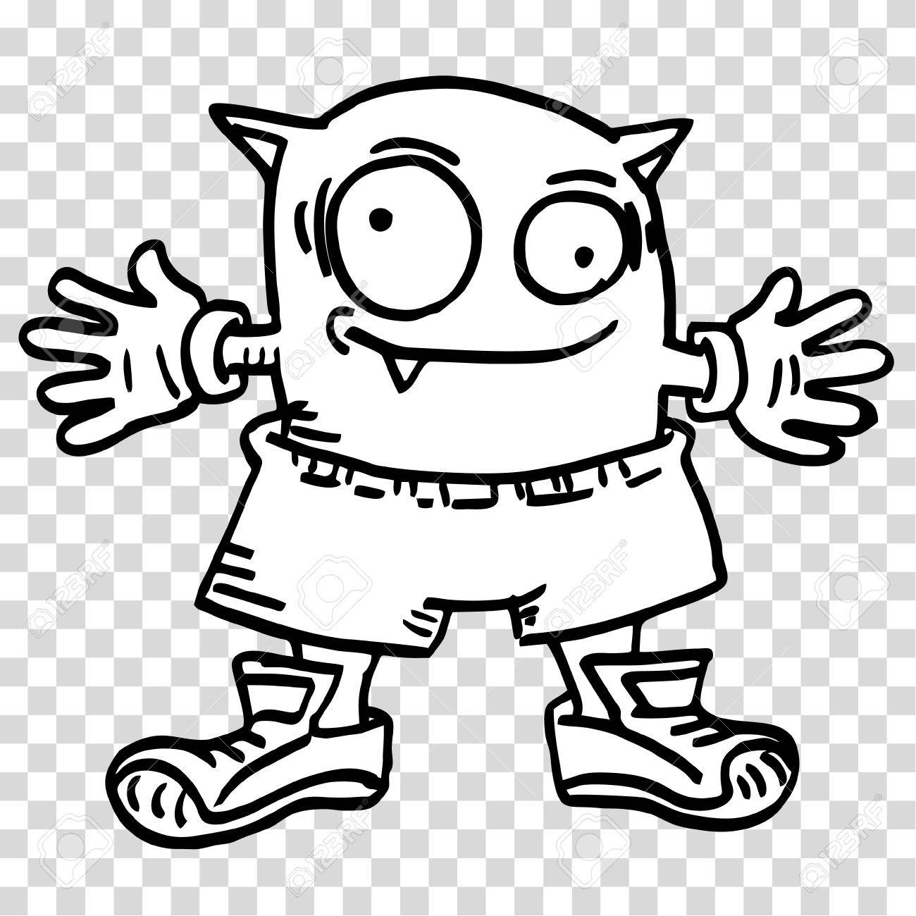 1300x1300 Draw Of Cartoon Ugly Monster Royalty Free Cliparts, Vectors,