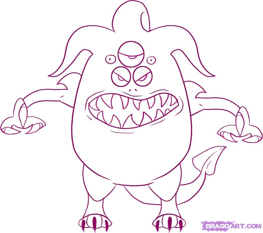 843x745 Cartoon Monster