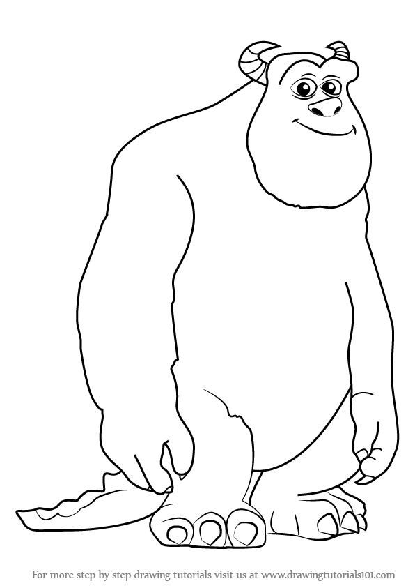 596x843 Learn How To Draw James P. Sullivan From Monsters, Inc. (Monsters
