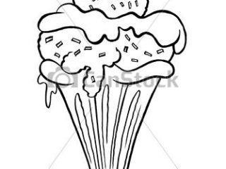 320x240 Ice Cream Sundae Drawing Ice Cream Sundae Outline Cartoon Of Ice