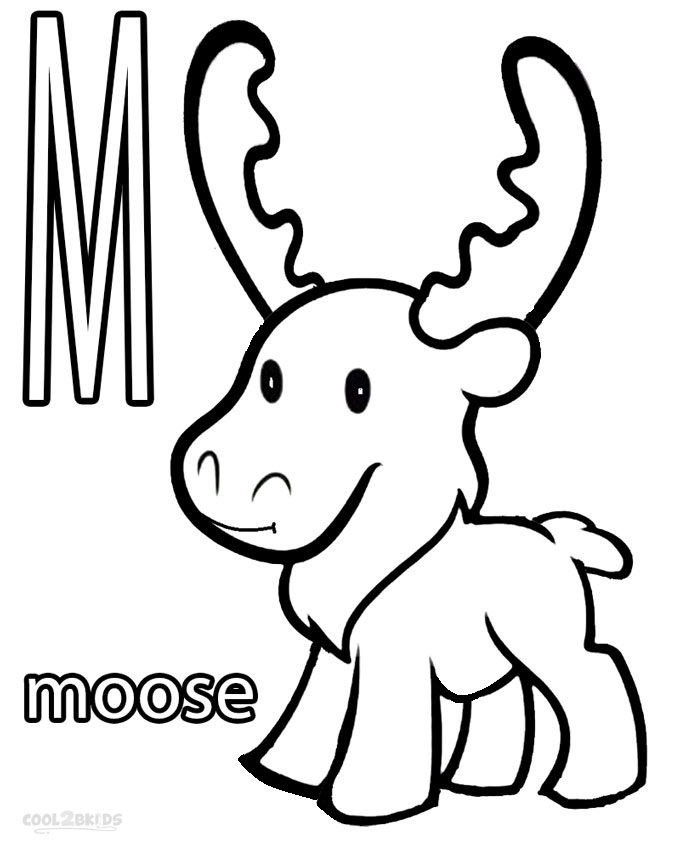 680x850 Printable Moose Coloring Pages For Kids Cool2bkids