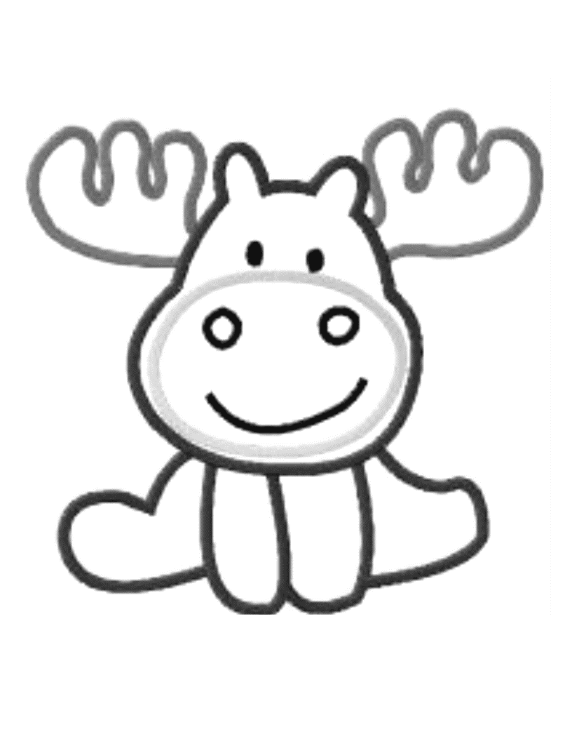 816x1056 Bull Moose Animal Coloring Pages