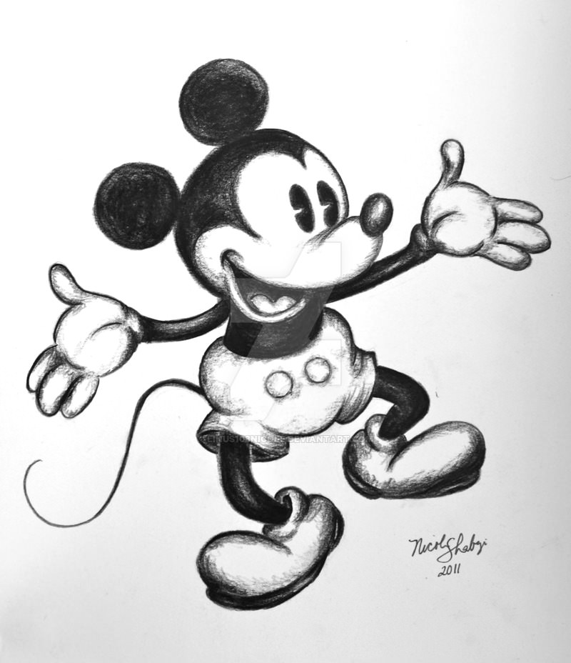 Mickey Mouse Sketch, Walt Disney Print