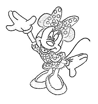 400x428 Minnie Mouse Cartoon Sketch