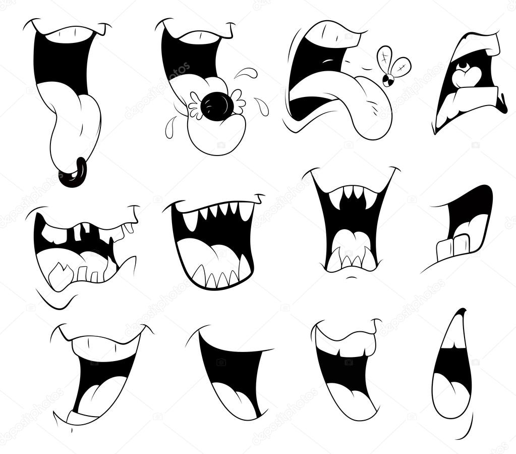 1023x899 Cartoon Mouth Vectors Stock Vector Baavli