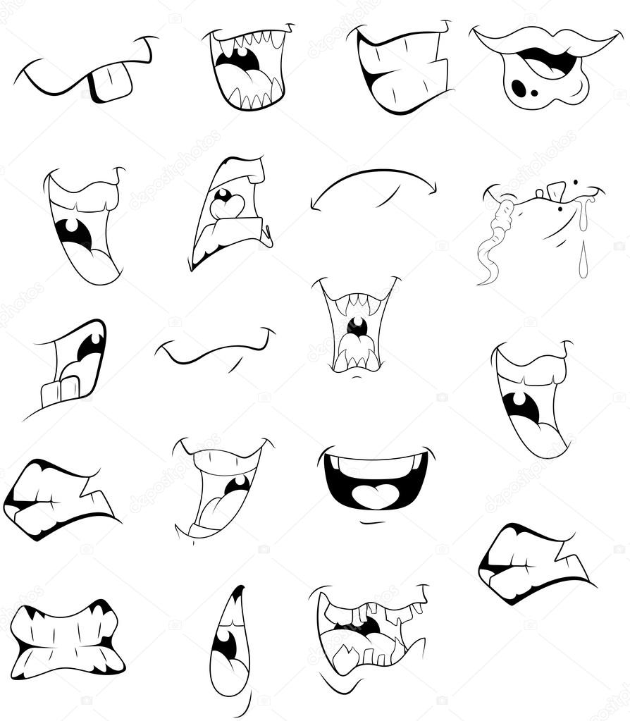 894x1023 Cartoon Mouths Vectors Stock Vector Baavli