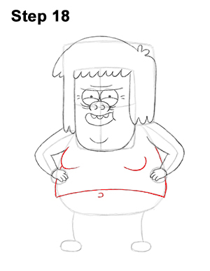 300x388 How To Draw Muscle Man (Regular Show)