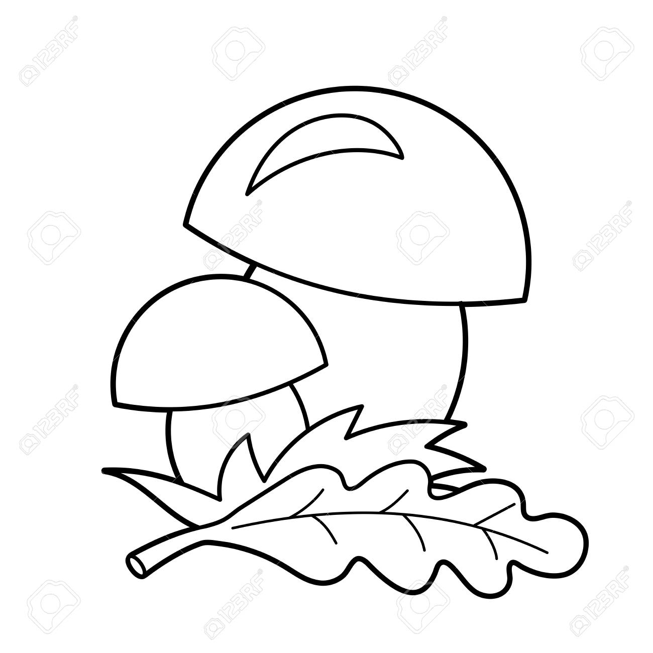 1300x1300 Coloring Page Outline Of Cartoon Mushrooms. Summer Gifts Of Nature