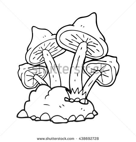 450x470 Drawn Mushroom Interesting