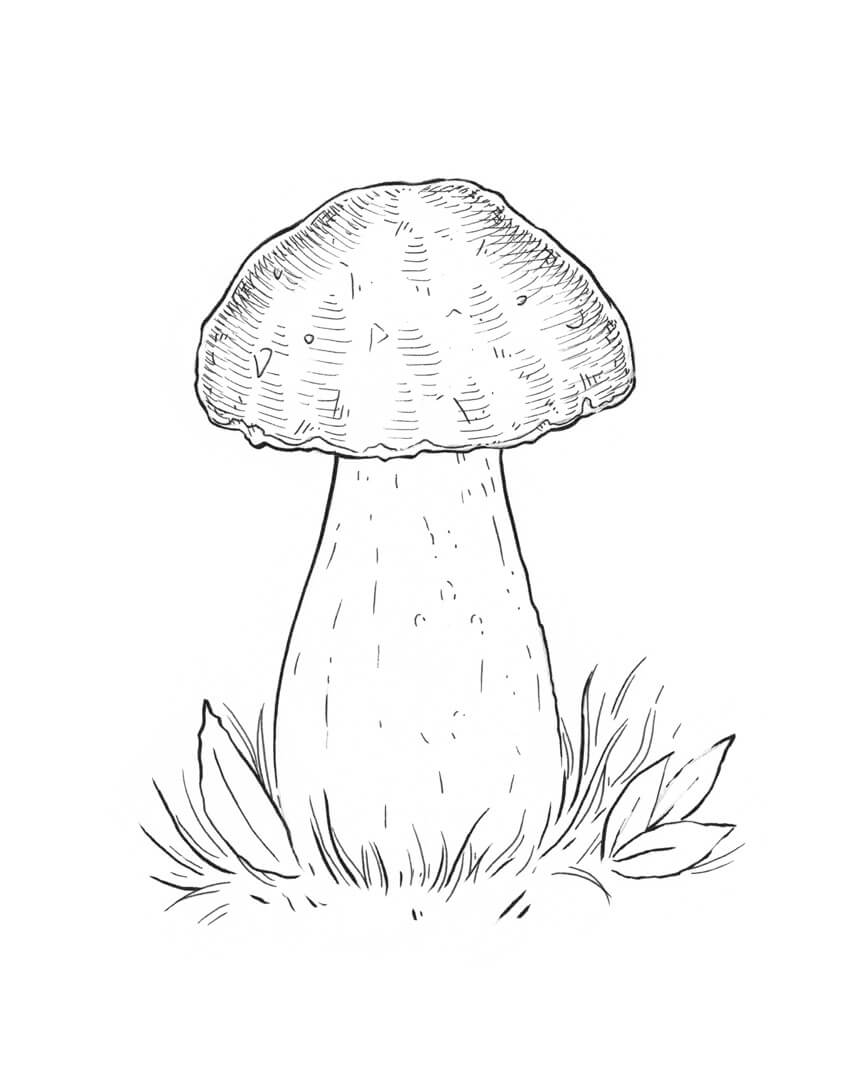850x1071 How To Draw A Mushroom