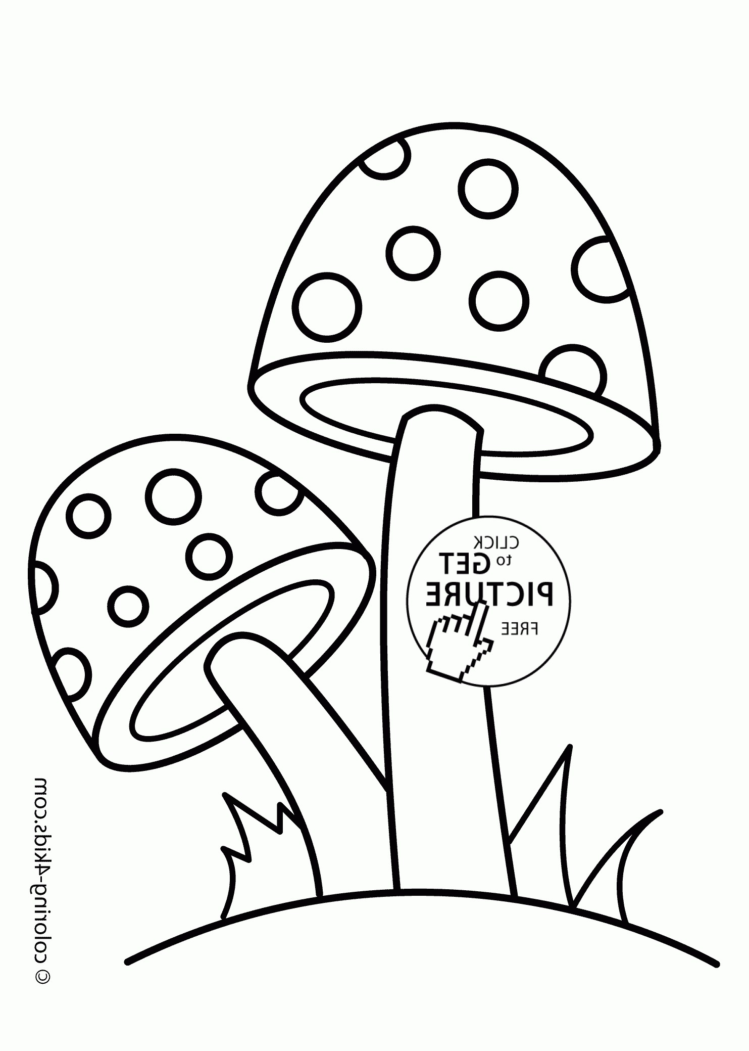 1483x2079 Mushroom Nature Coloring Page For Kids Inspirational Kids Drawing