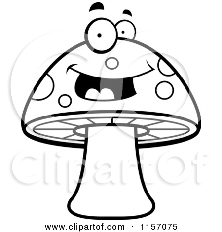 450x470 Black And White Mushroom Clipart